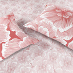 Spaces Fiora 100% Cotton 144 TC Percale Fioral Double Bedsheet with 2 Pillow Covers - 228 x 274 cm, Blush