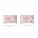 Spaces Fiora 100% Cotton 144 TC Percale Fioral Double Bedsheet with 2 Pillow Covers - 228 x 274 cm, Blush