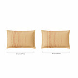 Spaces Fiora 100% Cotton 144 TC Percale Geometric Double Bedsheet with 2 Pillow Covers - 228 x 274 cm, Beige