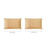 Spaces Fiora 100% Cotton 144 TC Percale Geometric Double Bedsheet with 2 Pillow Covers - 228 x 274 cm, Beige