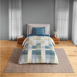 Spaces Fiora 100% Cotton 144 TC Percale Geometric Single Bedsheet with 1 Pillow Cover - 152 x 224 cm, Light Yellow
