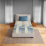 Spaces Fiora 100% Cotton 144 TC Percale Geometric Single Bedsheet with 1 Pillow Cover - 152 x 224 cm, Light Yellow