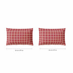 Spaces Fiora 100% Cotton 144 TC Percale Geometric Single Bedsheet with 1 Pillow Cover - 152 x 224 cm, Dark Pink