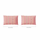 Spaces Fiora 100% Cotton 144 TC Percale Ornate Single Bedsheet with 1 Pillow Cover - 152 x 224 cm, Pink