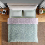 Spaces Fiora 100% Cotton 144 TC Floral Double Quilt - 88 x 106 Inches, Light Blue