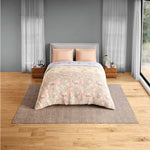 Spaces Fiora 100% Cotton 144 TC Ornate Double Quilt - 88 x 106 Inches, Light Yellow