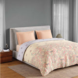 Spaces Fiora 100% Cotton 144 TC Ornate Double Quilt - 88 x 106 Inches, Light Yellow