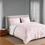 Spaces Fiora 100% Cotton 144 TC Floral Double Quilt - 88 x 106 Inches, Blush