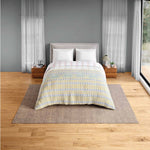 Spaces Fiora 100% Cotton 144 TC Ornate Double Quilt - 88 x 106 Inches, Light Grey