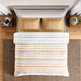 Spaces Fiora 100% Cotton 144 TC Geometric Fitted King Bedsheet with 2 Pillow Covers - 72 x 78 Inches, Beige