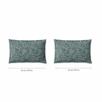 Spaces Fiora 100% Cotton 144 TC Floral Fitted Queen Bedsheet with 2 Pillow Covers - 60 x 78 Inches, Light Green