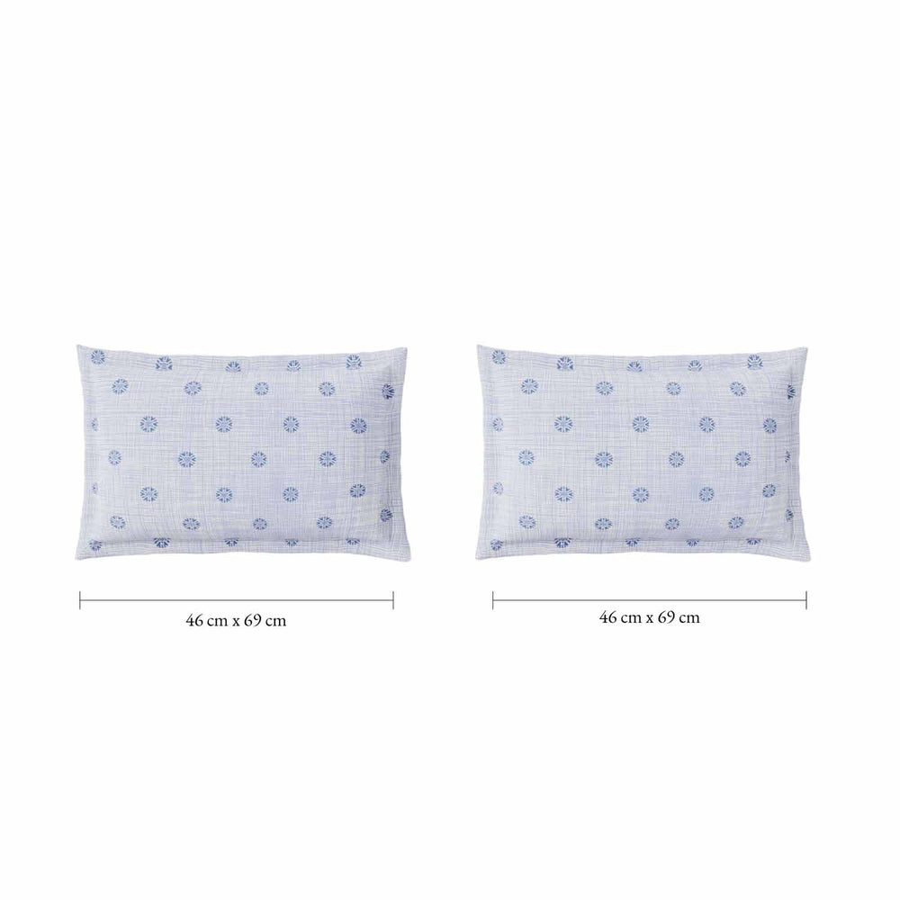 Spaces Fiora 100% Cotton 144 TC Ornate Fitted Queen Bedsheet with 2 Pillow Covers - 60 x 78 Inches, Orange