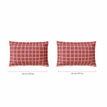 Spaces Fiora 100% Cotton 144 TC Geometric Fitted Queen Bedsheet with 2 Pillow Covers - 60 x 78 Inches, Dark Pink