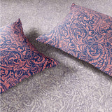 Spaces Fiora 100% Cotton 144 TC Floral Fitted Queen Bedsheet with 2 Pillow Covers - 60 x 78 Inches, Light Violet
