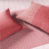 Spaces Fiora 100% Cotton 144 TC Geometric Fitted Queen Bedsheet with 2 Pillow Covers - 60 x 78 Inches, Dark Red