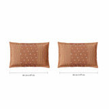 Spaces Fiora 100% Cotton 144 TC Ornate Fitted Queen Bedsheet with 2 Pillow Covers - 60 x 78 Inches, Brown