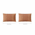 Spaces Fiora 100% Cotton 144 TC Ornate Fitted Queen Bedsheet with 2 Pillow Covers - 60 x 78 Inches, Brown
