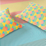 Spaces Neo Paradox 100% Cotton 152 TC Percale Geometric Large Bedsheet with 2 Pillow Covers - 274 x 274 cm, Coral