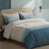 Spaces Avaris Structure Geometric 100% Cotton 210 TC Double Bedsheet with 2 Pillow Covers - 274 x 274 cm, Cream