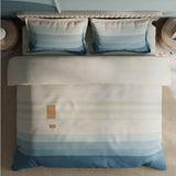 Spaces Avaris Structure Geometric 100% Cotton 210 TC Double Bedsheet with 2 Pillow Covers - 274 x 274 cm, Cream