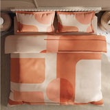 Spaces Avaris Structure Geometric 100% Cotton 210 TC Double Bedsheet with 2 Pillow Covers - 274 x 274 cm, Beige