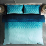 Spaces Avaris Eco Abstract 100% Cotton 144 TC Double Bedsheet with 2 Pillow Covers - 274 x 274 cm, Dark Blue