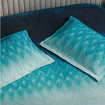 Spaces Avaris Eco Abstract 100% Cotton 144 TC Double Bedsheet with 2 Pillow Covers - 274 x 274 cm, Dark Blue