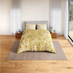 Spaces Rio Bloomscape 100% Cotton 132 TC Percale Fioral Double Bedsheet with 2 Pillow Covers - 228 x 274 cm, Light Yellow