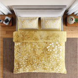Spaces Rio Bloomscape 100% Cotton 132 TC Percale Fioral Double Bedsheet with 2 Pillow Covers - 228 x 274 cm, Light Yellow