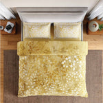 Spaces Rio Bloomscape 100% Cotton 132 TC Percale Fioral Double Bedsheet with 2 Pillow Covers - 228 x 274 cm, Light Yellow