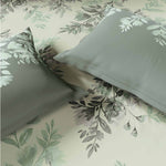 Spaces Rio Bloomscape 100% Cotton 132 TC Percale Fioral Double Bedsheet with 2 Pillow Covers - 228 x 274 cm, Light Green