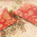 Spaces Rio Summer Carvan 100% Cotton 132 TC Percale Ornate Double Bedsheet with 2 Pillow Covers - 228 x 274 cm, Light Peach