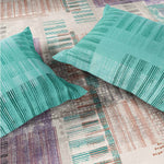 Spaces Rio Geoform 100% Cotton 132 TC Percale Geometric Double Bedsheet with 2 Pillow Covers - 228 x 274 cm, Violet