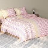 Spaces Rio 100% Cotton Ornate Double Bedsheet with 2 Pillow Covers - 90 x 108 Inches, Pink