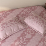 Spaces Rio 100% Cotton Floral Double Bedsheet with 2 Pillow Covers - 90 x 108 Inches, Blush
