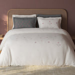 Spaces Sierra Floral 100% Hygro Cotton 210 TC Large Bedsheet with 4 Pillow Covers - 108 x 108 Inches, Cream