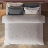 Spaces Sierra Floral 100% Hygro Cotton 210 TC Large Bedsheet with 4 Pillow Covers - 108 x 108 Inches, Cream