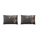 Spaces Avaris 100% Cotton 210 TC Floral Large Bedsheet with 2 Pillow Covers - 108 x 108 Inches, Dark Brown