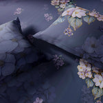 Spaces Avaris 100% Cotton 210 TC Floral Large Bedsheet with 2 Pillow Covers - 108 x 108 Inches, Dark Violet