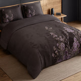 Spaces Avaris 100% Cotton 210 TC Floral Coffee Quartz Large Bedsheet with 2 Pillow Covers - 108 x 108 Inches, Dark Brown