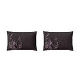 Spaces Avaris 100% Cotton 210 TC Floral Coffee Quartz Large Bedsheet with 2 Pillow Covers - 108 x 108 Inches, Dark Brown