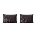Spaces Avaris 100% Cotton 210 TC Floral Coffee Quartz Large Bedsheet with 2 Pillow Covers - 108 x 108 Inches, Dark Brown