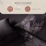 Spaces Avaris 100% Cotton 210 TC Floral Coffee Quartz Large Bedsheet with 2 Pillow Covers - 108 x 108 Inches, Dark Brown