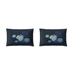 Spaces Avaris 100% Cotton 210 TC Floral Large Bedsheet with 2 Pillow Covers - 108 x 108 Inches, Dark Green