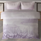 Spaces Vortex Floral 100% Cotton Crafted Comfort Large Bedsheet with 2 Pillow Covers - 108 x 108 Inches, Light Violet