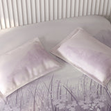 Spaces Vortex Floral 100% Cotton Crafted Comfort Large Bedsheet with 2 Pillow Covers - 108 x 108 Inches, Light Violet