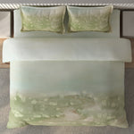 Spaces Vortex Floral 100% Cotton Crafted Comfort Large Bedsheet with 2 Pillow Covers - 108 x 108 Inches, Light Green