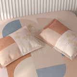 Spaces Vortex Geometric 100% Cotton Crafted Comfort Large Bedsheet with 2 Pillow Covers - 108 x 108 Inches, Light Pink