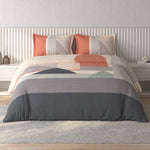 Spaces Vortex Geometric 100% Cotton Crafted Comfort Large Bedsheet with 2 Pillow Covers - 108 x 108 Inches, Blush