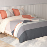 Spaces Vortex Geometric 100% Cotton Crafted Comfort Large Bedsheet with 2 Pillow Covers - 108 x 108 Inches, Blush